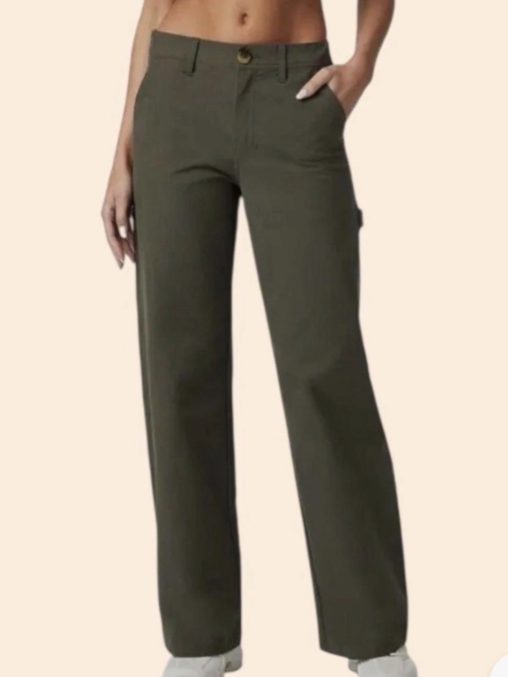Vuori Women Carpenter Getaway Pant L Oregano Gorpcore Utility Outdoor Wide Leg
